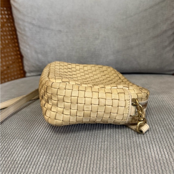 Clare V Midi Sac Clay Leather and Suede Woven Checker - Picture 8 of 10